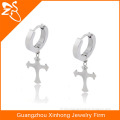 cheap wholesale men stainless steel jewelry, stainless steel earring jewelry, cross hoop earring for man